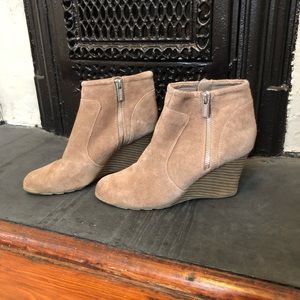 Tan Wedge Booties